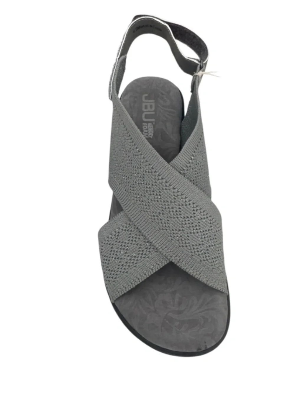 Jbu Women's Alyssa Wedge Sandals, Gray Shimmer, Size 6.5M - NWB
